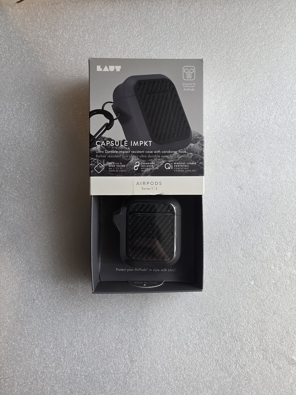 LAUT Capsule IMPKT Protective Case for AirPods - Black
